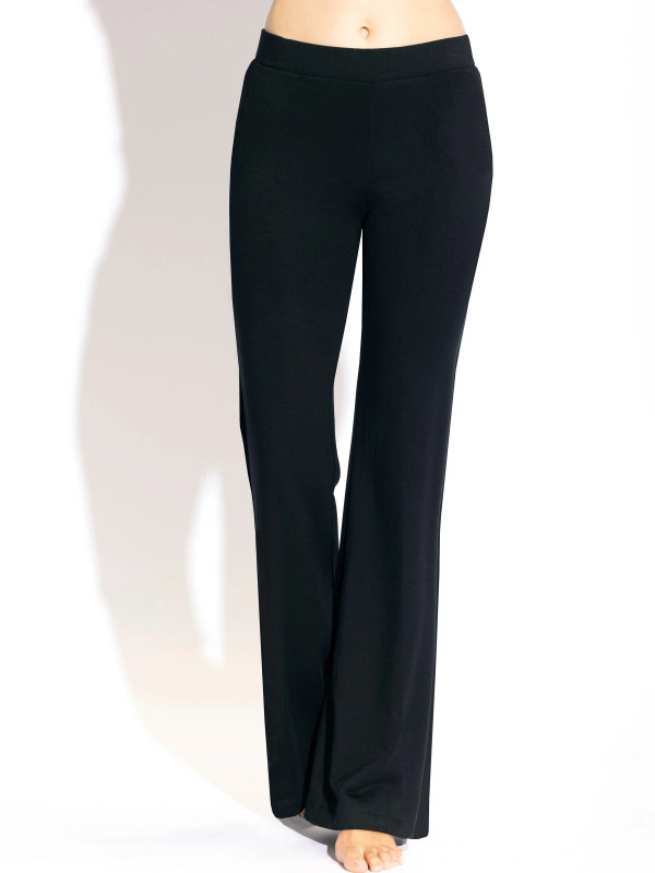 Bamboo Fleece Flare Pants_ Black