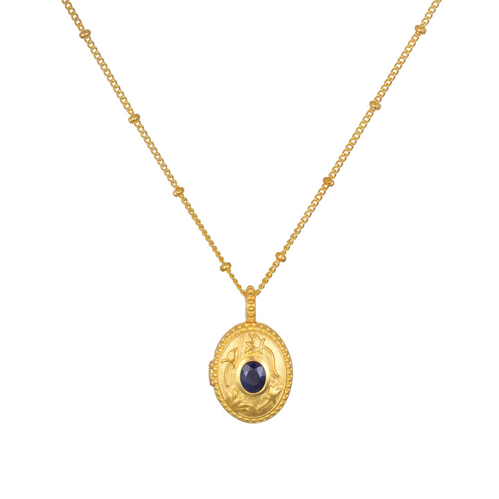 Sapphire Locket Necklace