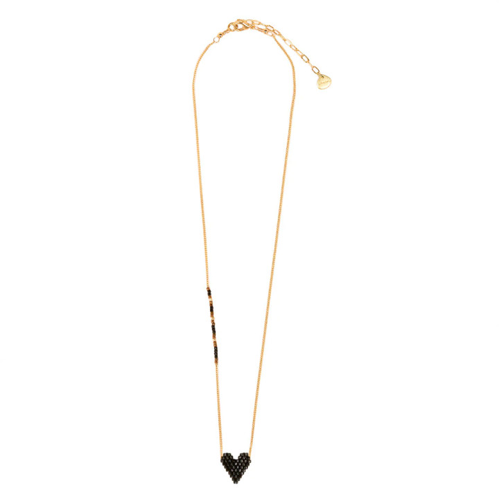 Heartsy Necklace_ Black