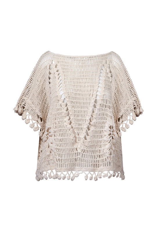 Wolf Knitted Blouse_ Ivory