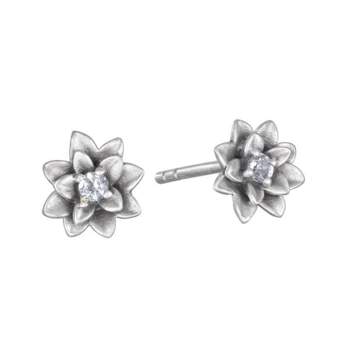 Soul Renewal Silver Lotus Earrings