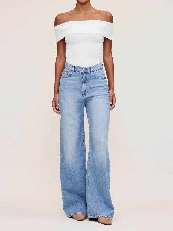 Hepburn Wide Leg High Rise 32"Jeans _ River Bank Hepburn Wide Leg High Rise 32"Jeans _ River Bank