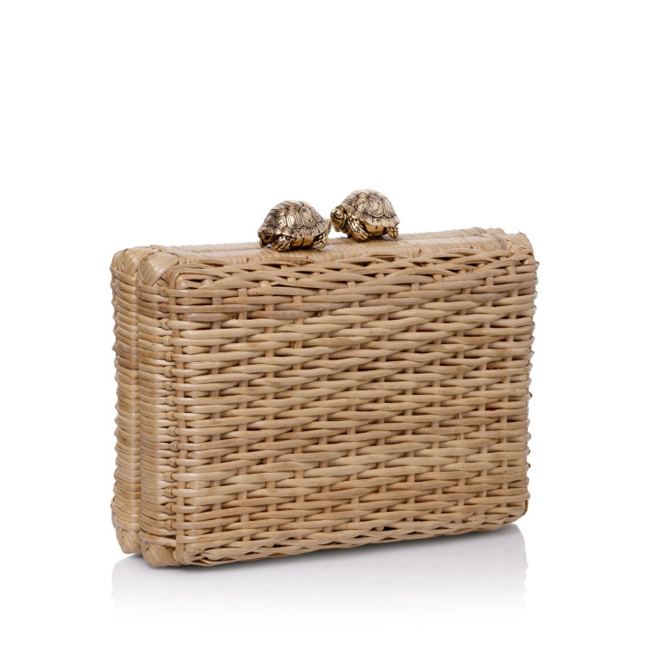Turtle Petit Rattan Clutch