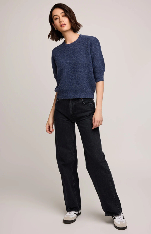 Marisol Knit Top_ Heather Blue