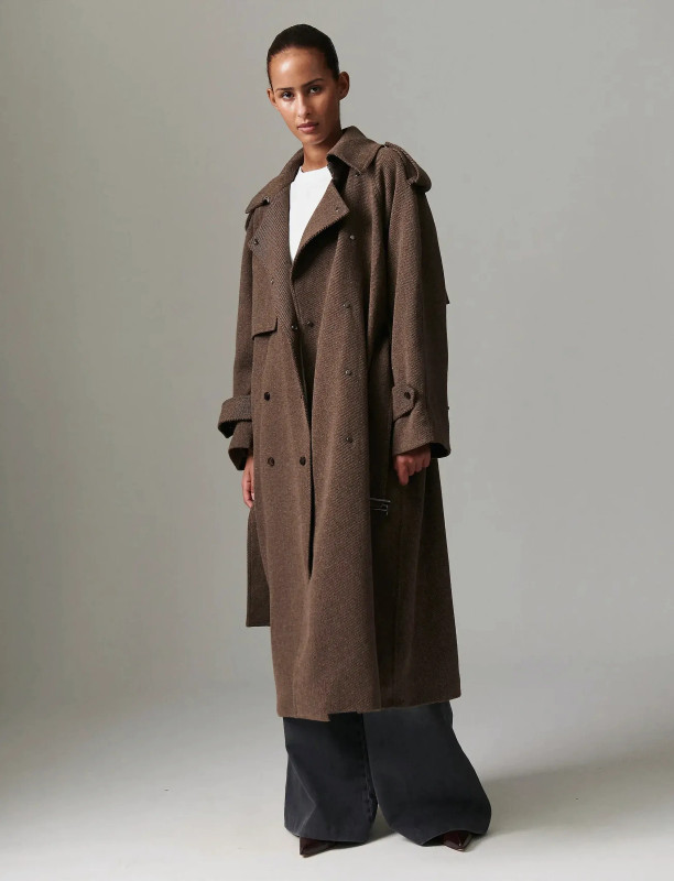 Lynn Heavy Wool Twill Coat