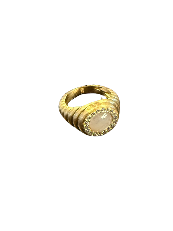 Poppy Rainbow Moonstone Ring