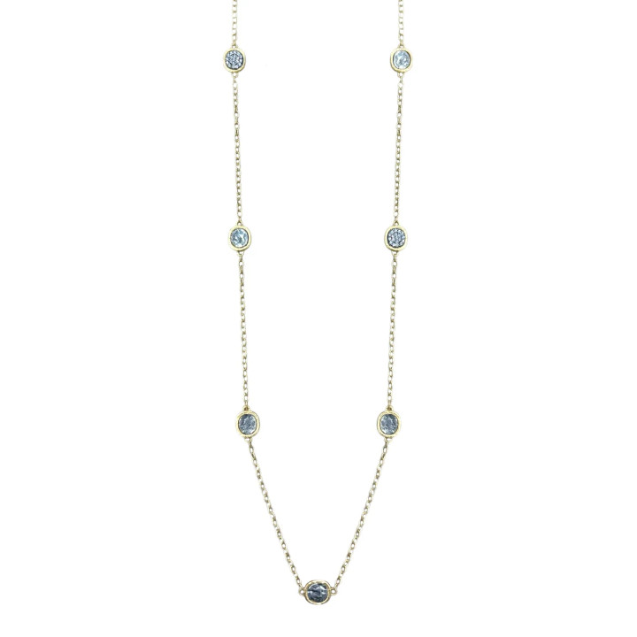 Mini Pavia Station Necklace_ Gold