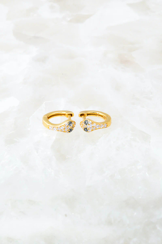 Snake Charmer Huggie Earrings