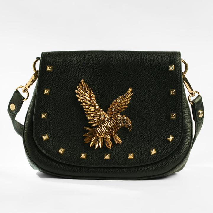 Eagle Handbag_ Black/Gold