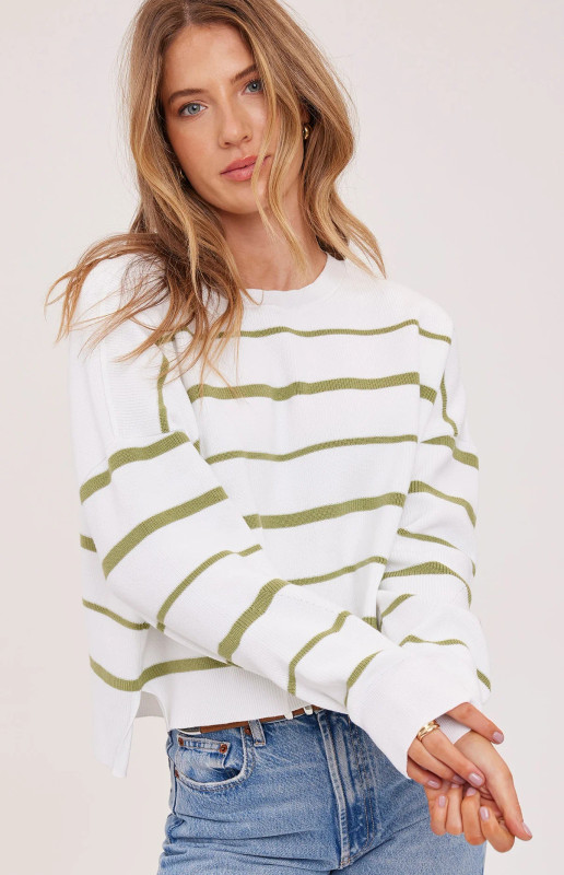 Echo Pullover Sweater_ Meadow Stripe