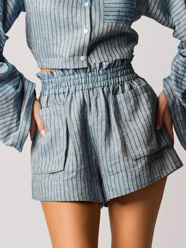 Mira Short_ Navy Stripe