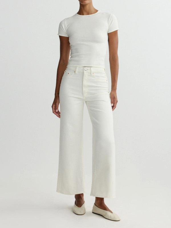 Hepburn Wide Leg High Rise Ankle Jeans_ Eggshell