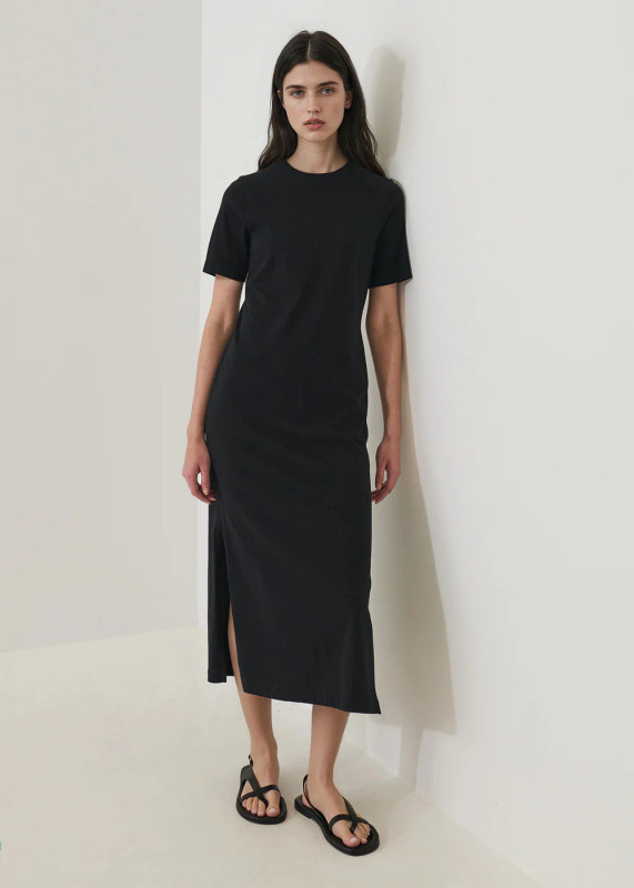 Organic Cotton Tshirt Dress_ Black