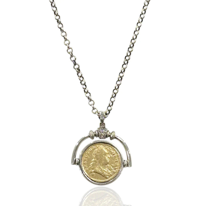 Sol Spinner Necklace_ Vintage Silver