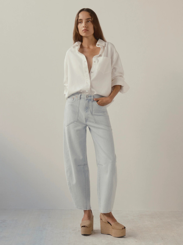 Miro Barrel High Rise 28" Jeans_ Salt Stone