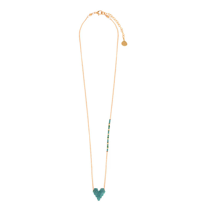 Heartsy Necklace_ Turq