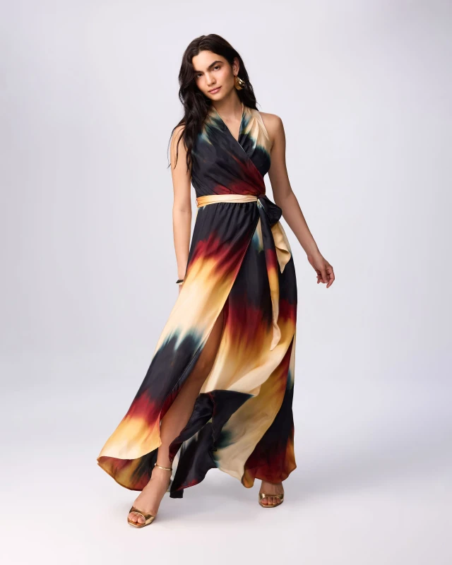 Klotho Necklace Print Maxi Dress_  Astral Print