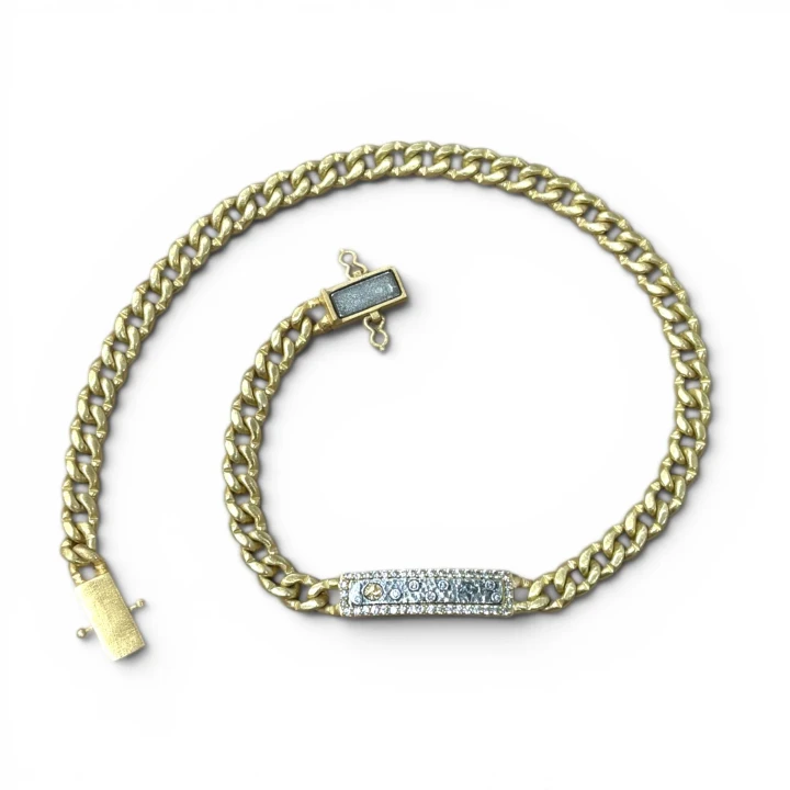 Gold Soleil Double Wrap ID Bracelet