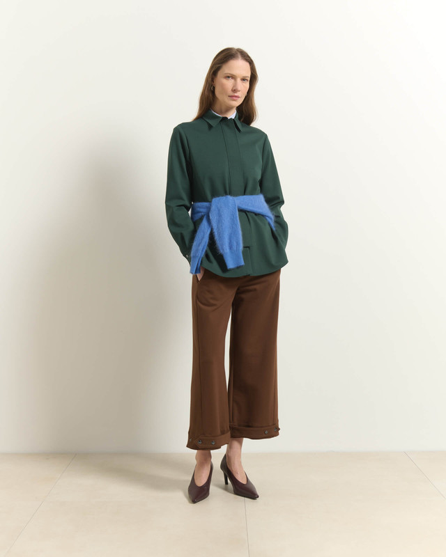 Cropped Wide Leg Trouser_ Bitter Chocolate