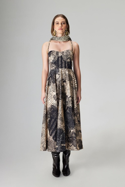 Marilyn Dress_ Grey Print