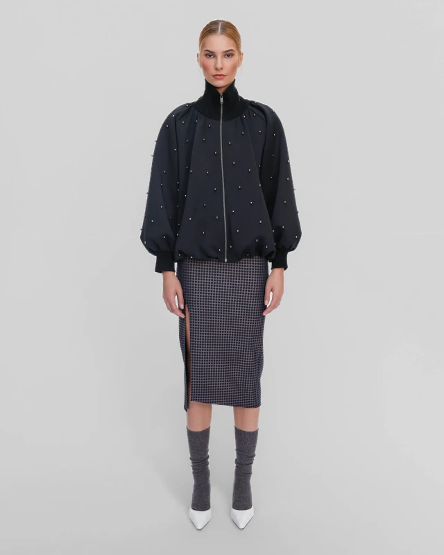 Leucothea Bomber_ Black