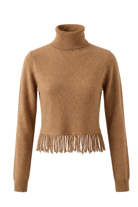 Fringey Cashmere_ Camel 