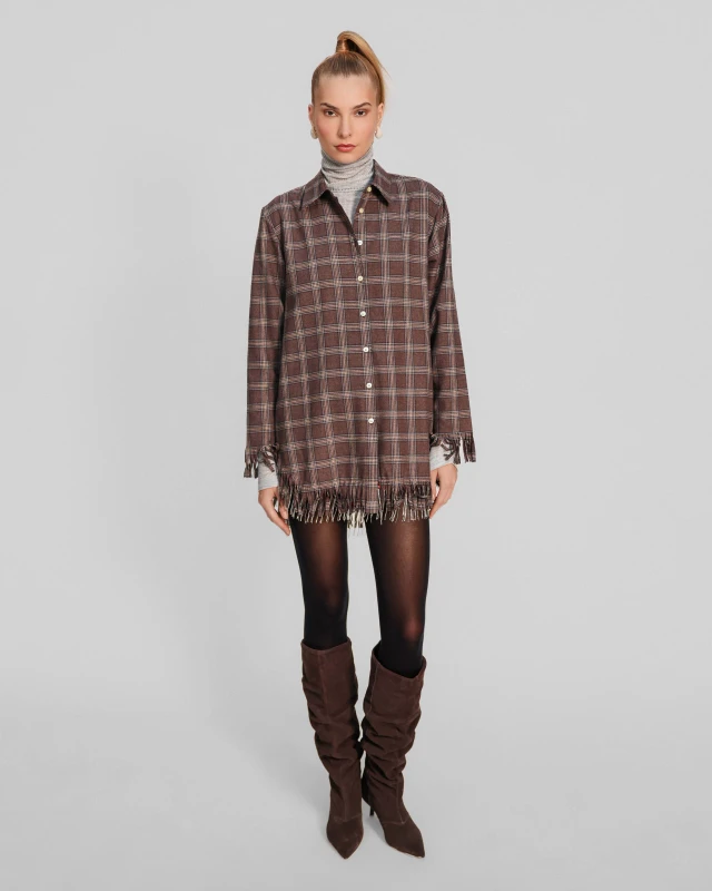 Europa Flannel Crystal Dress_ Huckleberry