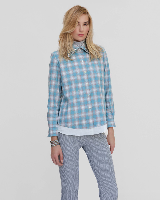 Europa Flannel Beaded Shirt_ Stillwater