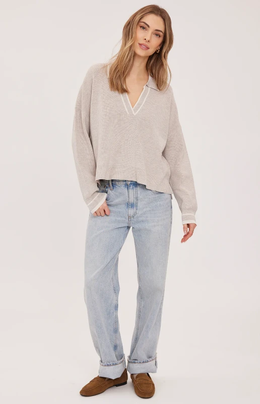 Tristan Sweater_ Heather Latte