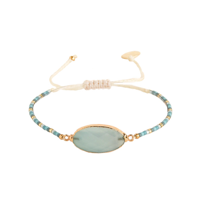 Pietra Oval Bracelet_ Aqua