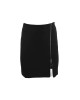 Hera Layered Faux Leather Zip Mini Skirt_ Black