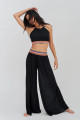 Halter Top & Wide Leg Pant_ Black