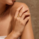 Cradled in Light Moonstone Ring
