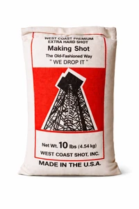 10 lb West Coast Lead Shot – Choose Your Shot Size – Magnum Graphite Coated Lead Shot