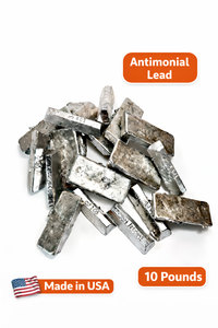 10 lb Hard Lead Mini Ingots – 2-4% Antimony Alloy | Bullet Casting Alloy | Made in USA