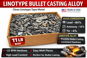 11 lb Linotype alloy pieces for bullet casting – Rock Shot Products