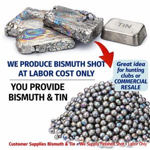 Custom Bismuth Shot Production Service – Customer-Supplied Material