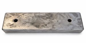 20 lb antimonial lead ballast weight with two mounting holes