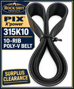 PIX X'power 315K10 10-rib Poly-V industrial belt – Rock Shot Products surplus clearance