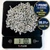 1 lb 99.5% pure tin popcorn pieces shown on digital scale