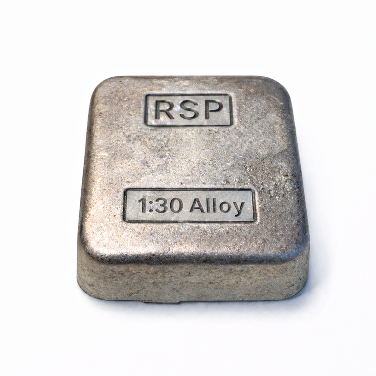 1 to 30 Bullet Alloy, 2-pound ingot, (97% Lead/ 3% Tin)