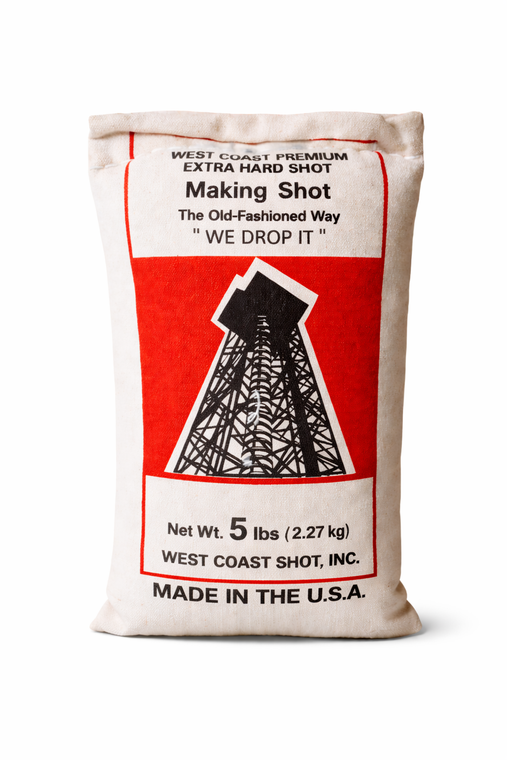 5 lb West Coast Lead Shot – Choose Your Shot Size – Magnum Graphite Coated Lead Shot