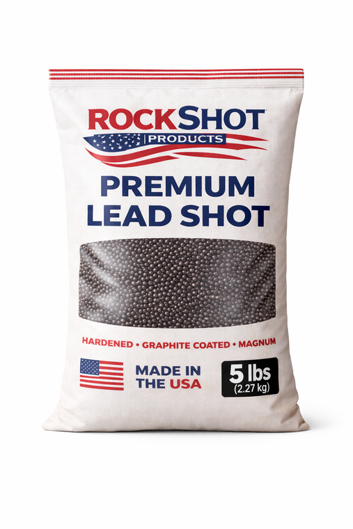 Rock Shot Products Premium Lead Shot – 5 lb / Choose Your Shot Size – Built for Reloading