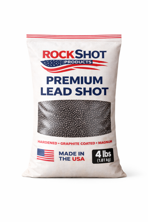 Rock Shot Products Premium Lead Shot – 4 lb / Choose Your Shot Size – Built for Reloading