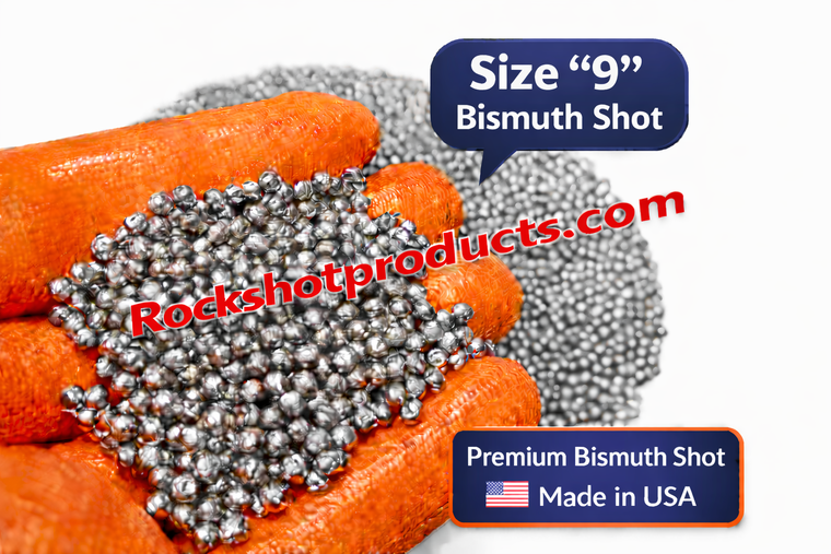 Premium Bismuth Shot – (Size 9)  2 lb Bag – Made in USA – Waterfowl Safe Reloading Shot
