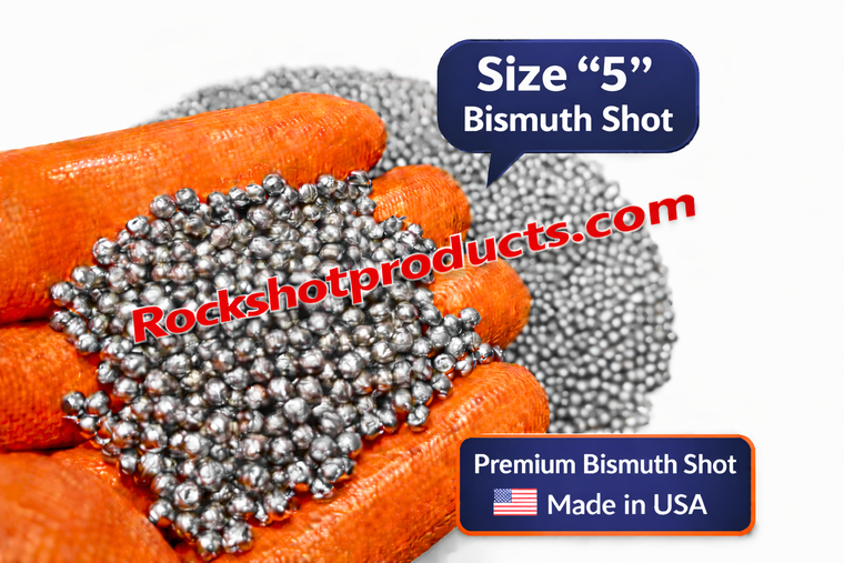 Premium Bismuth Shot Size 5 – 2 lb – shotgun reloading shot – Rock Shot Products