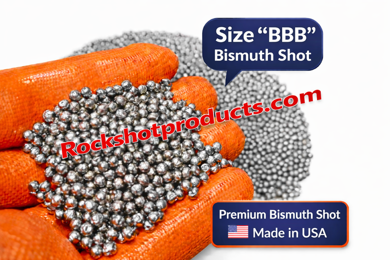 Premium Bismuth Shot – (Size BBB)  5 lb Bag – Made in USA – Waterfowl Safe Reloading Shot
