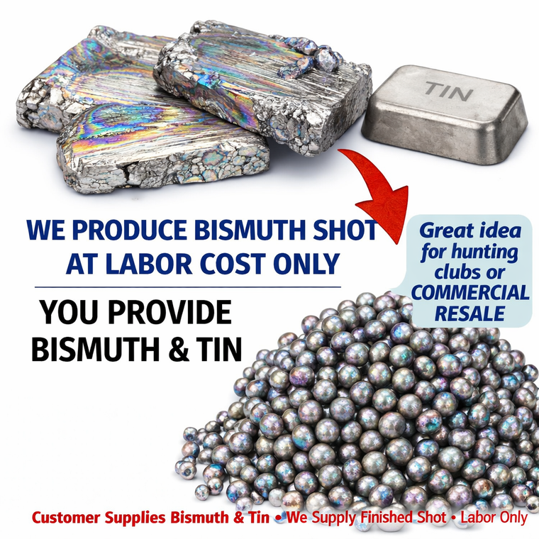 Custom Bismuth Shot Production Service – Precision Forming from Your Materials