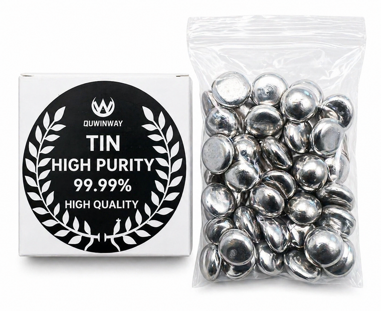 Rock Shot Products 99.99% Pure Tin Solder Lump – 8 oz – Lead-Free – Fast Melting Tin Lump