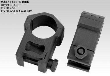 その他 Badger Ordnance Max-50 30mm High (1.125) Badger Ordnance 30mm Scope Rings - High 1.125